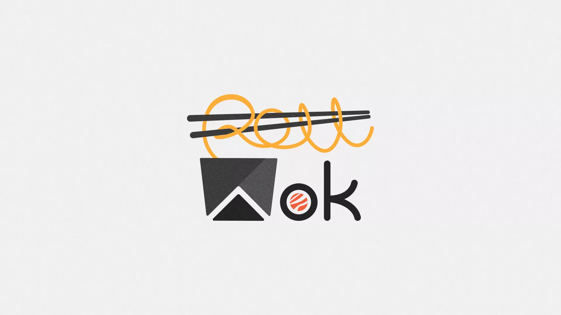 Разработка логотипа суши-бара «Roll Wok Club» в Котовске